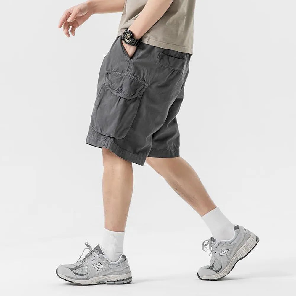 BLACKARMADA Unisex Oversized Camo Cargo Shorts – Streetwear for Men & Women