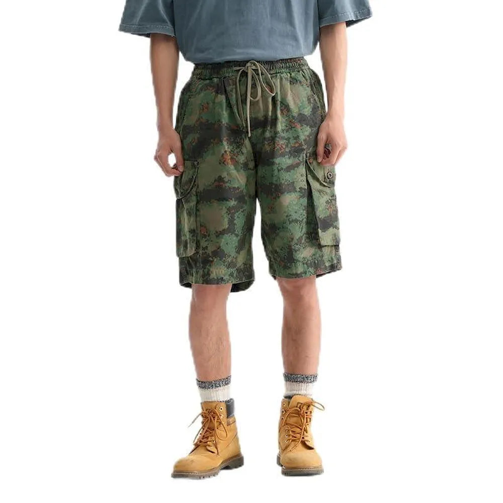 BLACKARMADA Unisex Oversized Camo Cargo Shorts – Streetwear for Men & Women