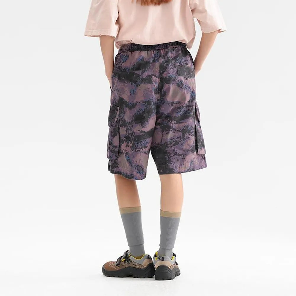 BLACKARMADA Unisex Oversized Camo Cargo Shorts – Streetwear for Men & Women