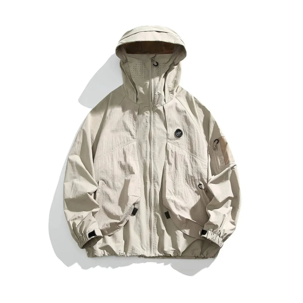 BLACKARMADA Unisex Hiking Jacket - UPF50+ Sun Protection, Lightweight & Packable Windbreaker