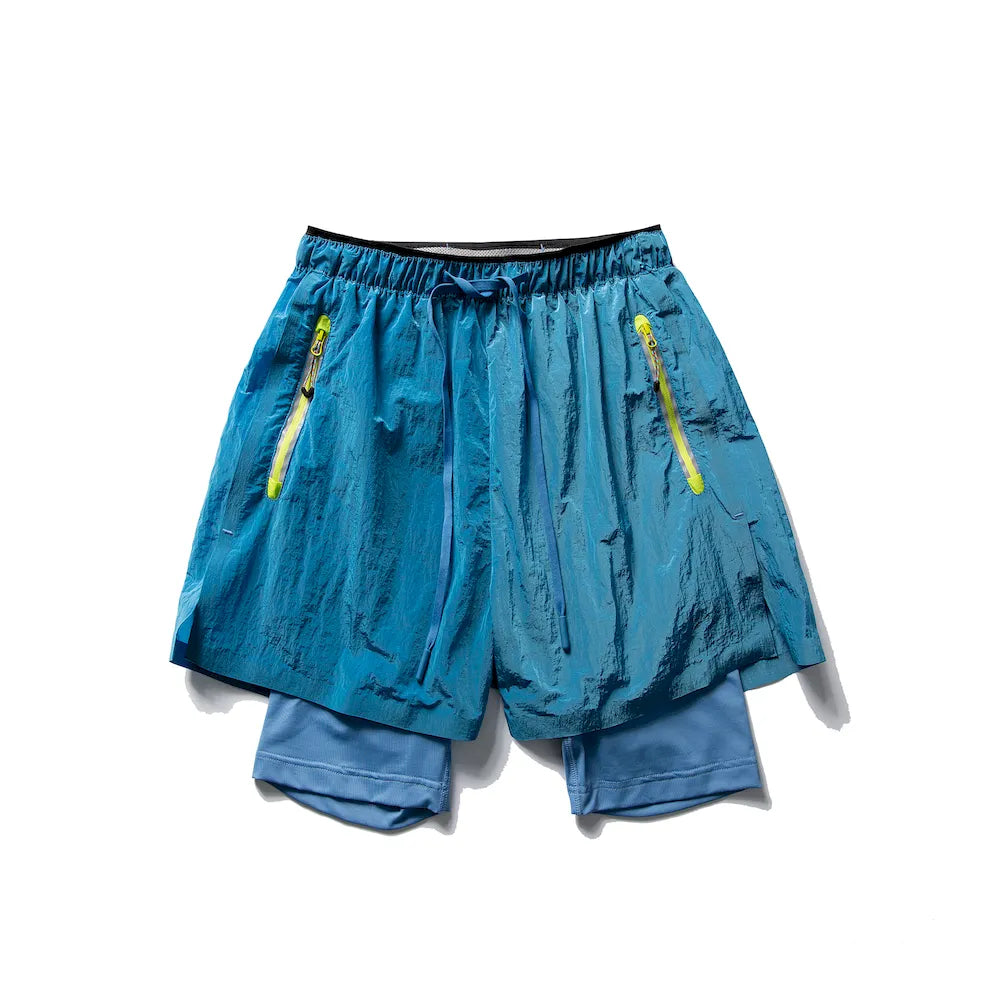BLACKARMADA Running Shorts – Quick-Dry 2-in-1 Reflective Gym Shorts with Zipper Pockets