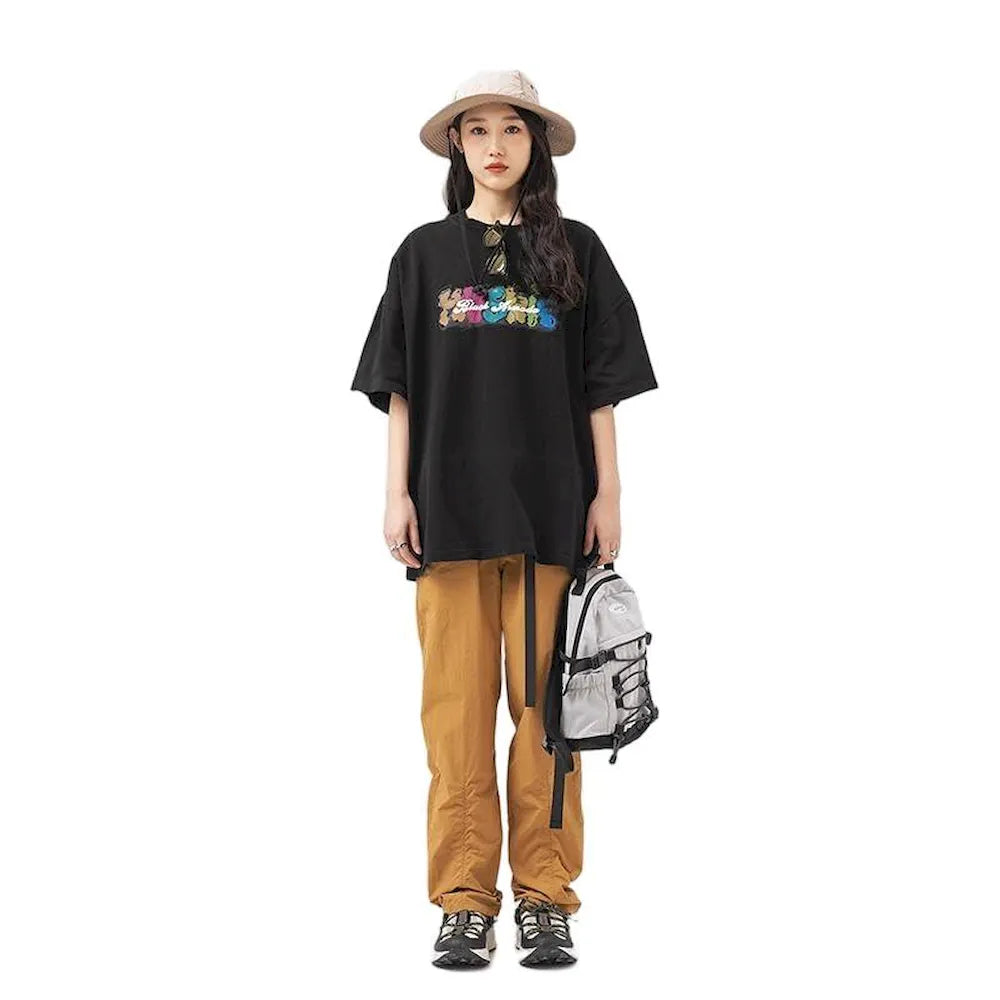 BLACKARMADA Unisex Oversized Cotton T-Shirt, Vintage Graphic Tee, Glow-in-the-Dark