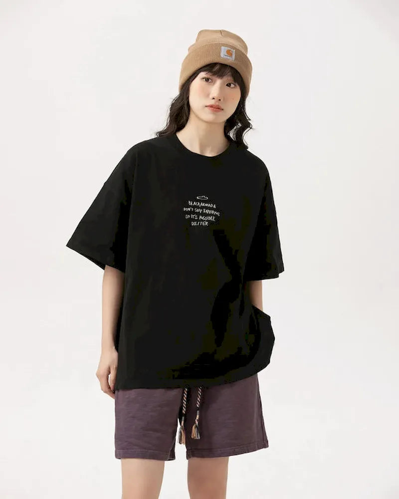 BLACKARMADA Unisex Heavyweight Cotton T-Shirt | Non-Shrink Casual Basic Tee for Men & Women