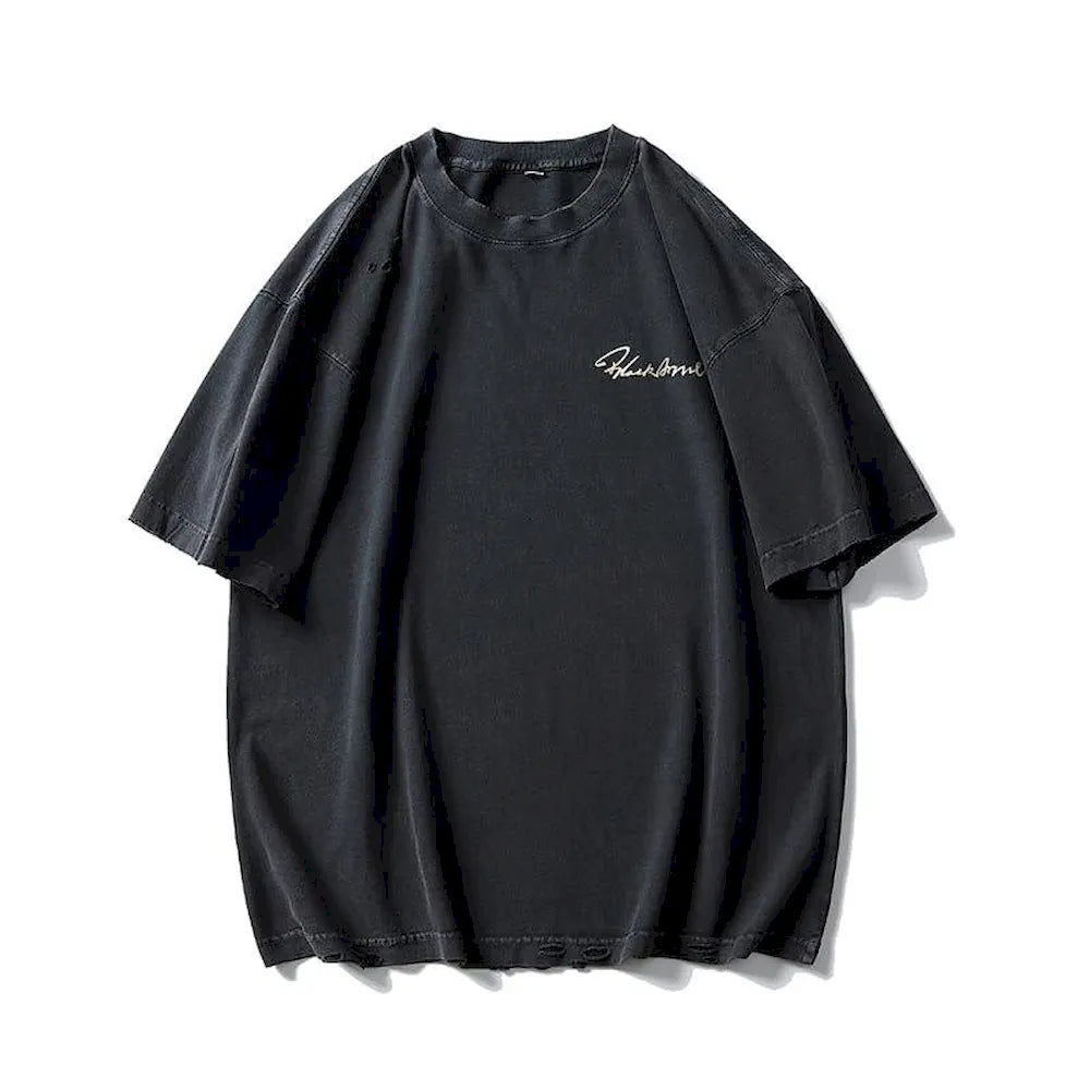 BLACKARMARA Unisex Casual T-Shirt,Bold Contrast Print,Signature Design,Relaxed Fit for Everyday&Summer