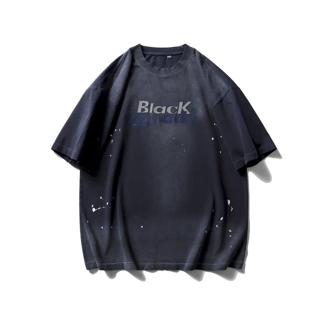 BLACKARMADA Unisex Oversized Cotton Tee - Retro Streetwear Design for Everyday Wear