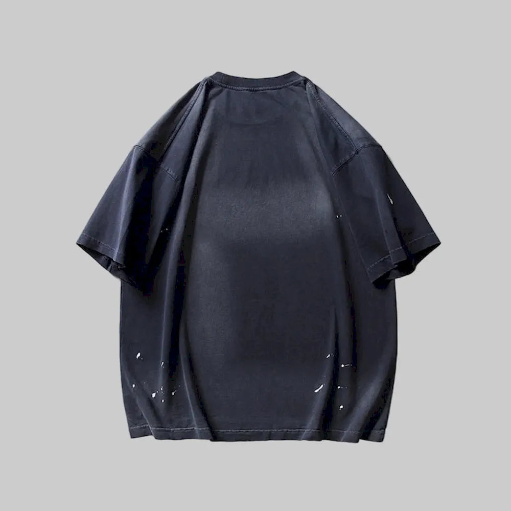 BLACKARMADA Unisex Vintage Graphic T-Shirt | Retro Puff Print Cotton Oversized Tee