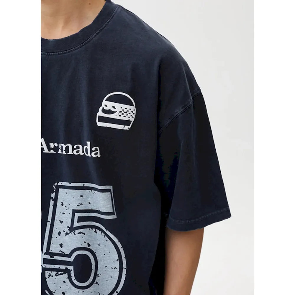 BLACKARMADA Retro "85" Foam Print Unisex T-Shirt - 100% Cotton Oversized Tee