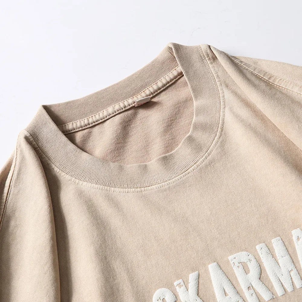 BLACKARMADA Unisex Vintage Graphic T-Shirt | Retro Puff Print Cotton Oversized Tee