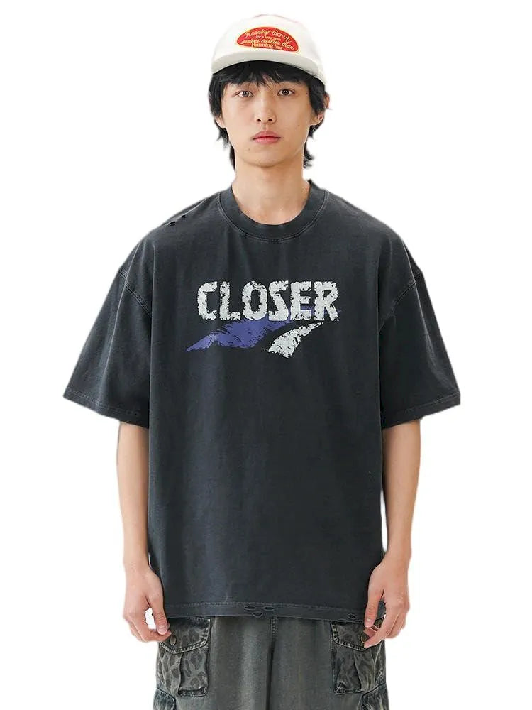 BLACKARMADA Unisex Vintage Graphic Oversized Tee - 100% Cotton Retro Streetwear for Everyday Wear
