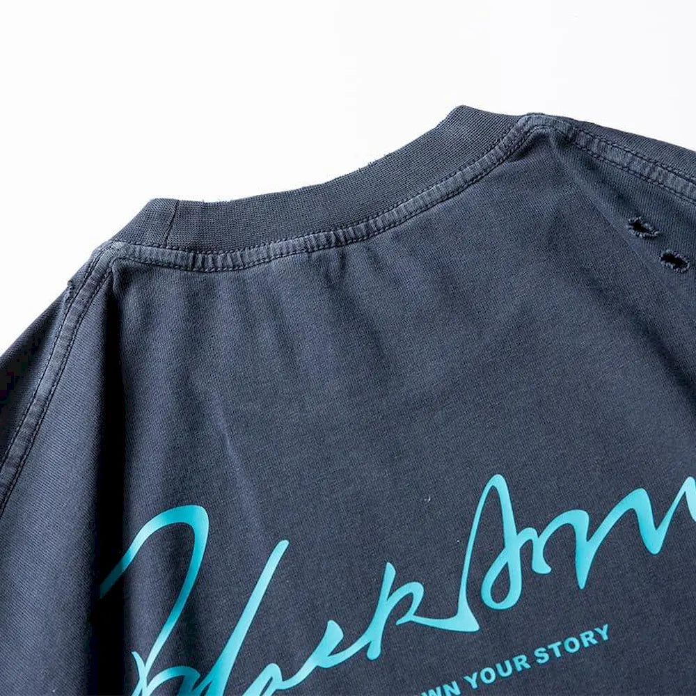 BLACKARMARA Unisex Casual T-Shirt,Bold Contrast Print,Signature Design,Relaxed Fit for Everyday&Summer