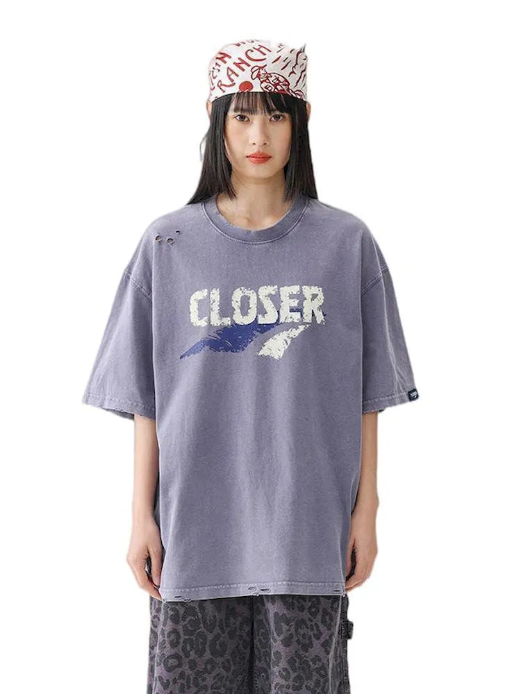 BLACKARMADA Unisex Vintage Graphic Oversized Tee - 100% Cotton Retro Streetwear for Everyday Wear