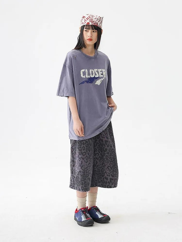 BLACKARMADA Unisex Vintage Graphic Oversized Tee - 100% Cotton Retro Streetwear for Everyday Wear