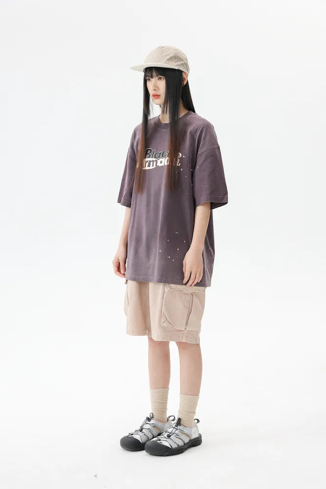 BLACKARMADA Unisex Oversized Cotton Tee - Retro Streetwear Design for Everyday Wear