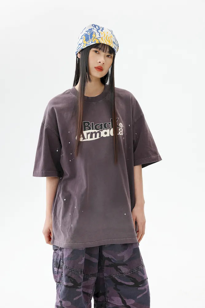 BLACKARMADA Unisex Oversized Cotton Tee - Retro Streetwear Design for Everyday Wear
