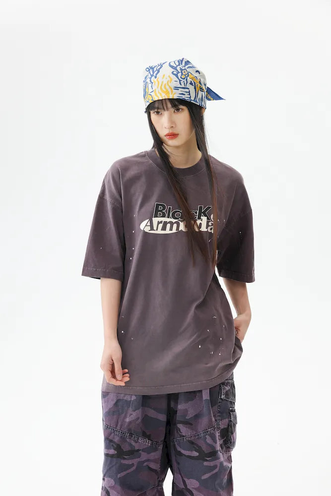 BLACKARMADA Unisex Oversized Cotton Tee - Retro Streetwear Design for Everyday Wear