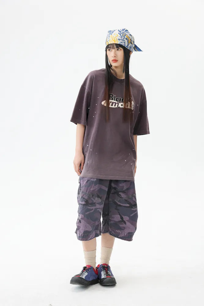BLACKARMADA Unisex Oversized Cotton Tee - Retro Streetwear Design for Everyday Wear