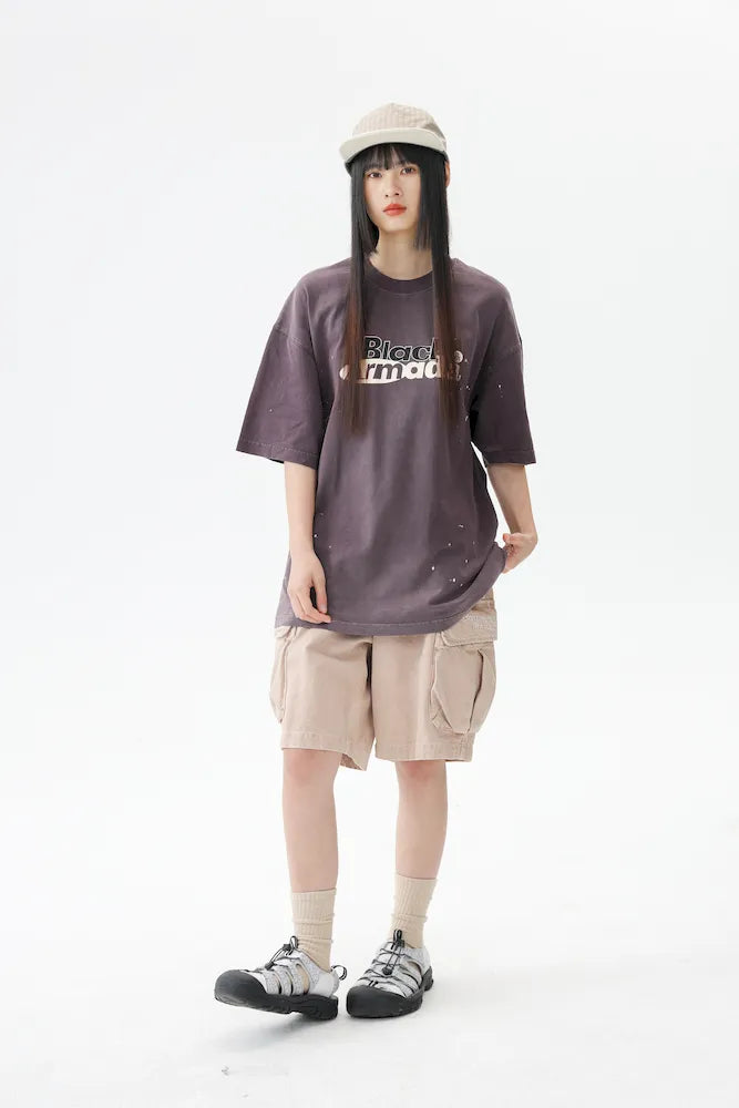 BLACKARMADA Unisex Oversized Cotton Tee - Retro Streetwear Design for Everyday Wear