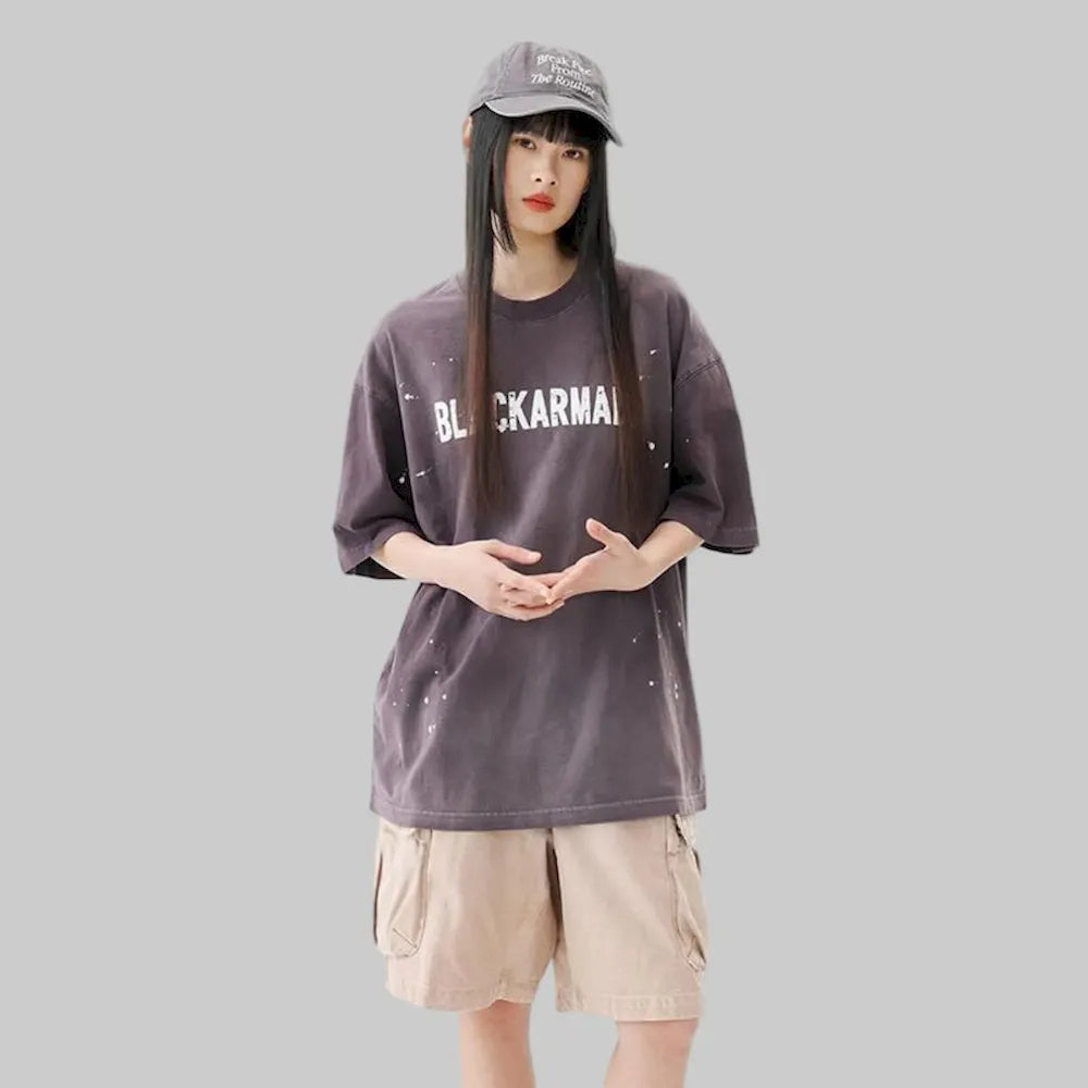 BLACKARMADA Unisex Vintage Graphic T-Shirt | Retro Puff Print Cotton Oversized Tee