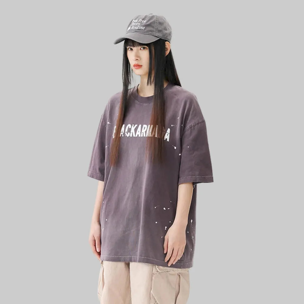 BLACKARMADA Unisex Vintage Graphic T-Shirt | Retro Puff Print Cotton Oversized Tee