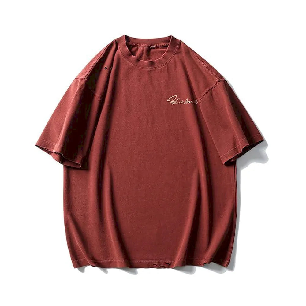 BLACKARMARA Unisex Casual T-Shirt,Bold Contrast Print,Signature Design,Relaxed Fit for Everyday&Summer