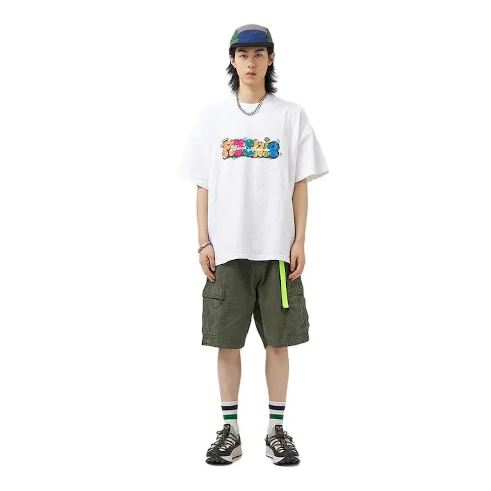BLACKARMADA Unisex Oversized Cotton T-Shirt, Vintage Graphic Tee, Glow-in-the-Dark