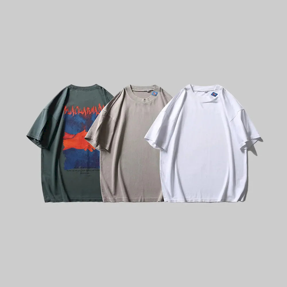 BLACKARMADA Vintage Graphic T-Shirt ¨C Y2K Oversized Streetwear, 100% Cotton