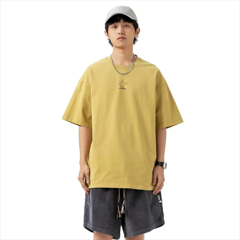 BLACKARMADA Unisex Oversized T-Shirt - 100% Cotton Breathable Tee with Retro Graphic, Casual Streetwear for Men and Women