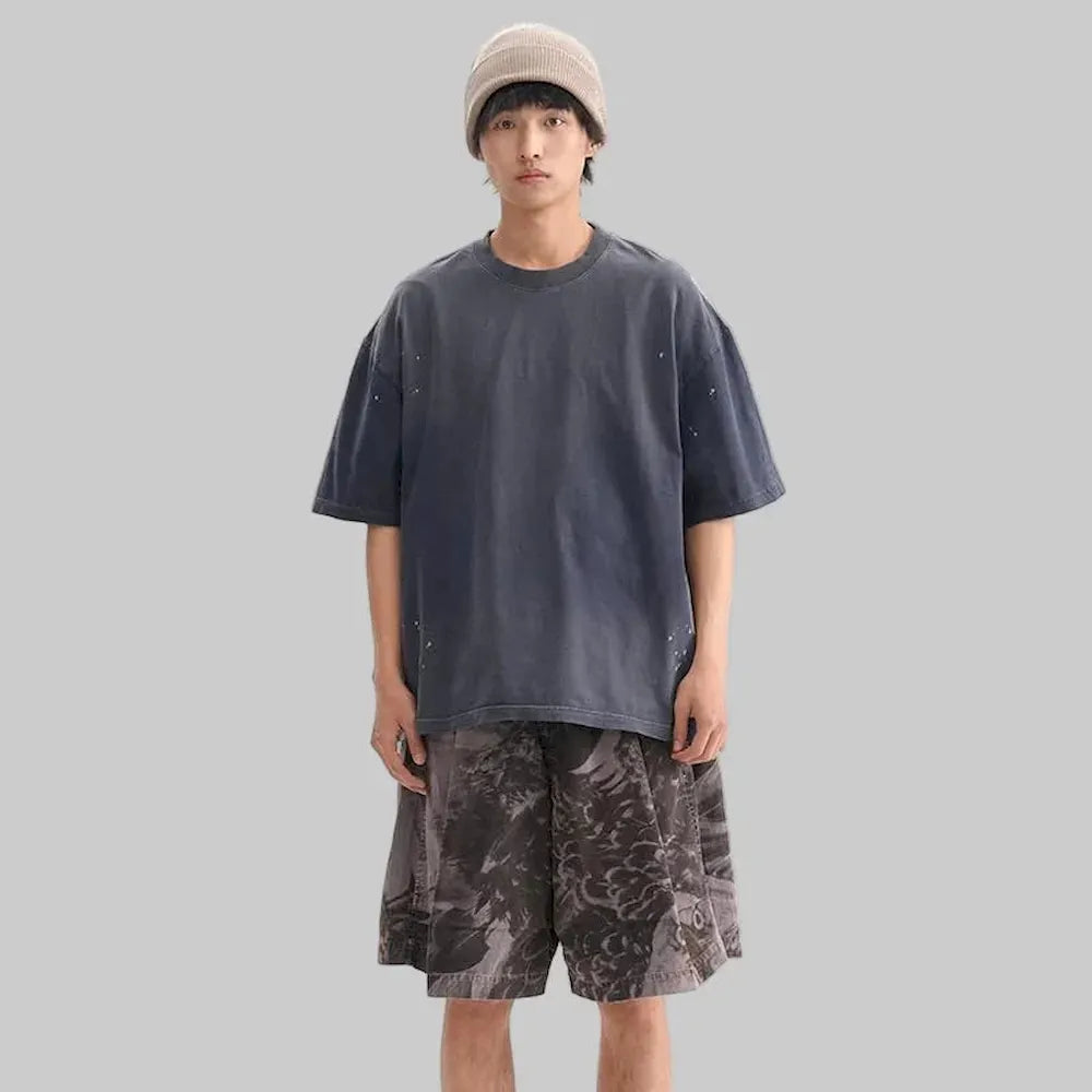 BLACKARMADA Oversized Retro T-Shirt ¨C 260G Heavyweight Cotton Vintage Streetwear Tee