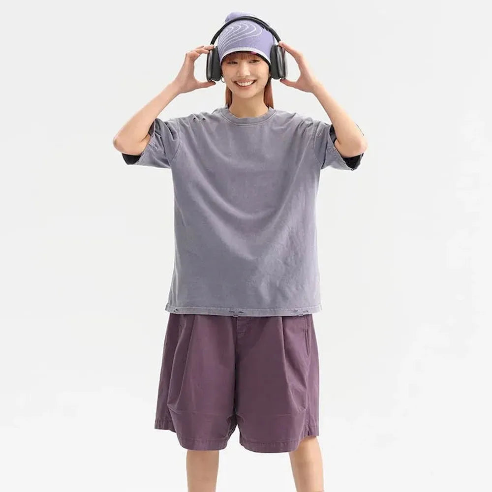 BLACKARMADA Oversized Unisex T-Shirt-260G Heavyweight Salt-Washed Cotton, Casual&Streetwear for Everyday&Outdoor Wear