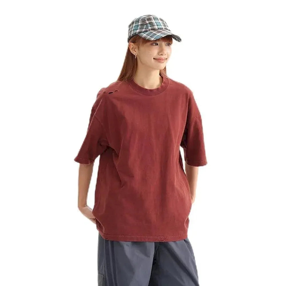 BLACKARMADA Oversized Unisex T-Shirt-260G Heavyweight Salt-Washed Cotton, Casual&Streetwear for Everyday&Outdoor Wear