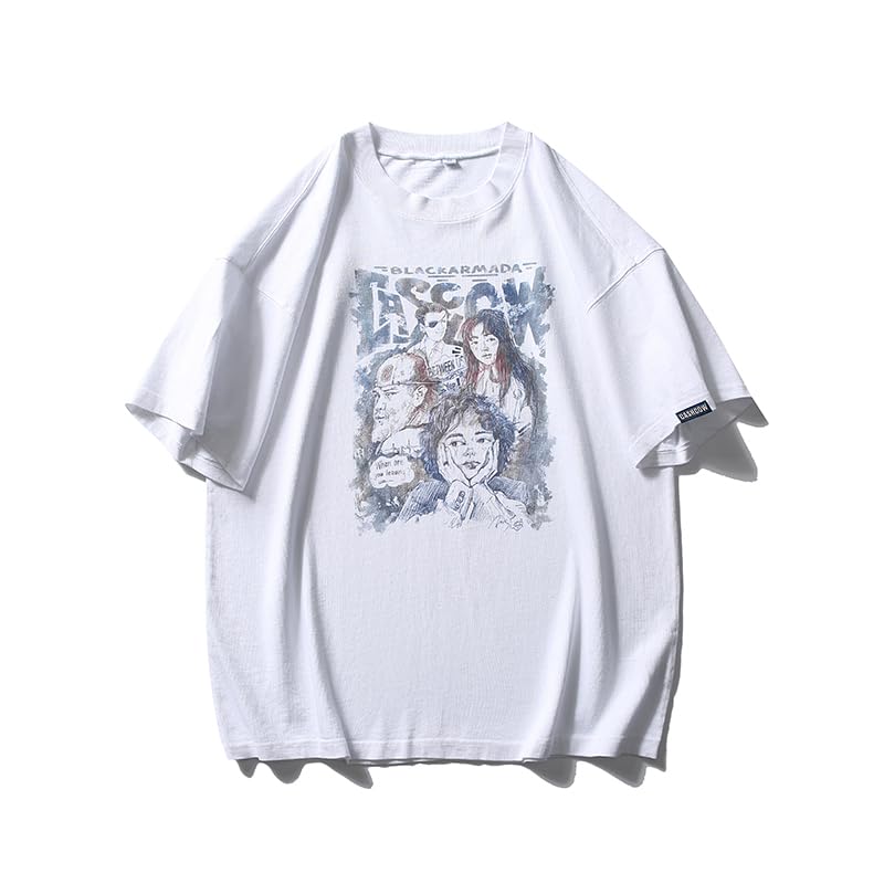 BLACKARMADA Unisex Oversized T-Shirt – Retro Graphic, Watercolor Streetwear