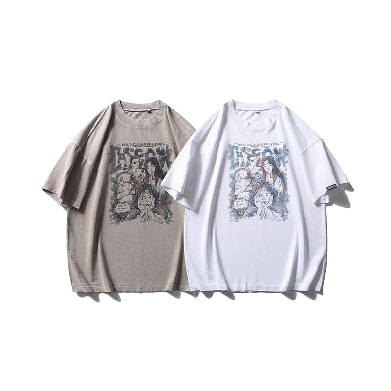 BLACKARMADA Unisex Oversized T-Shirt – Retro Graphic, Watercolor Streetwear