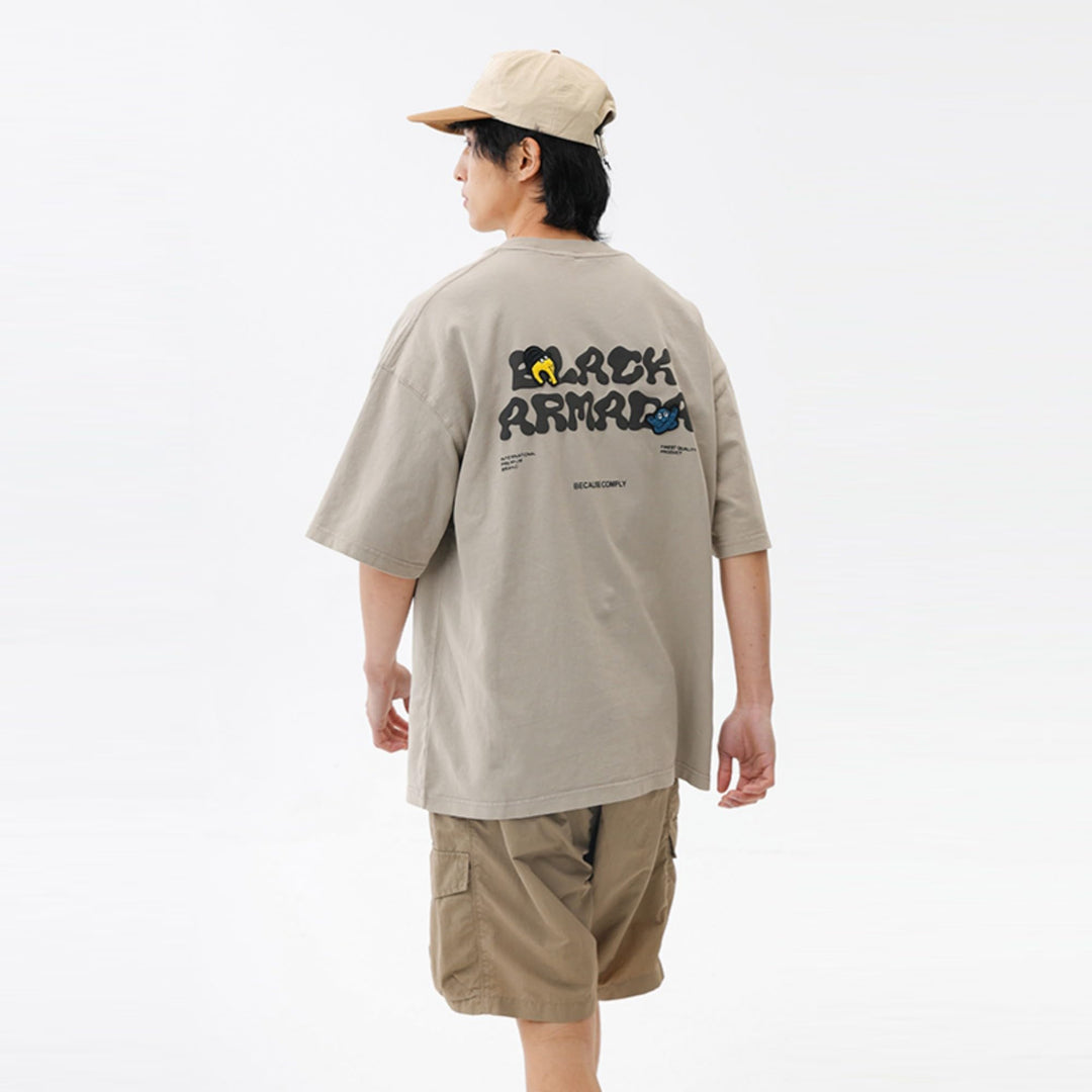 BLACKARMADA Unisex Graphic T-Shirt - Retro Hand Design, Lightweight & Breathable