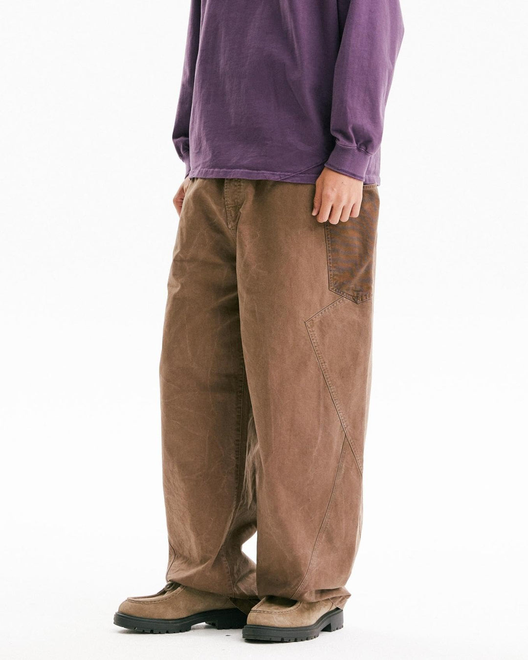 BLACKARMADA Vintage Curved Cargo Pants – Men & Women, Cotton, Adjustable Waist, Casual Workwear