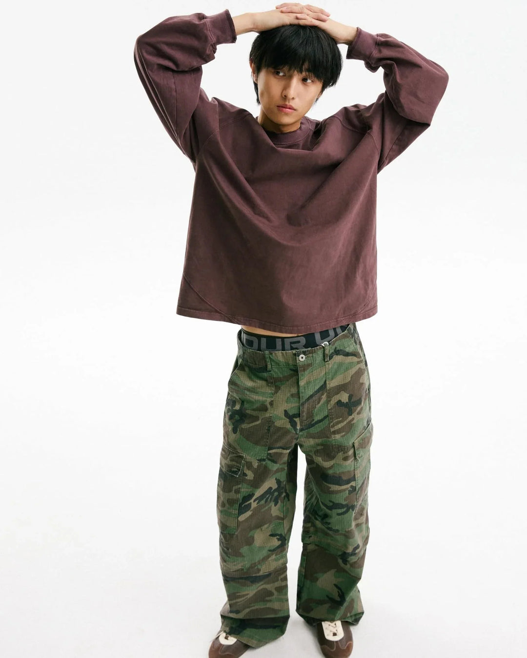 BLACKARMADA Vintage Washed Unisex Long Sleeve Tee | Relaxed Fit Cotton Shirt