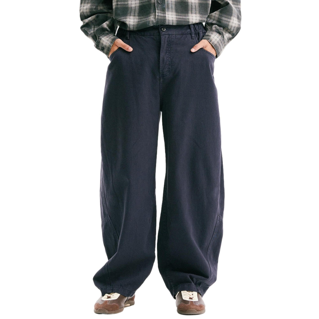 BLACKARMADA Vintage Curved-Leg 5-Pocket Pants for Men & Women, Retro Workwear Trousers