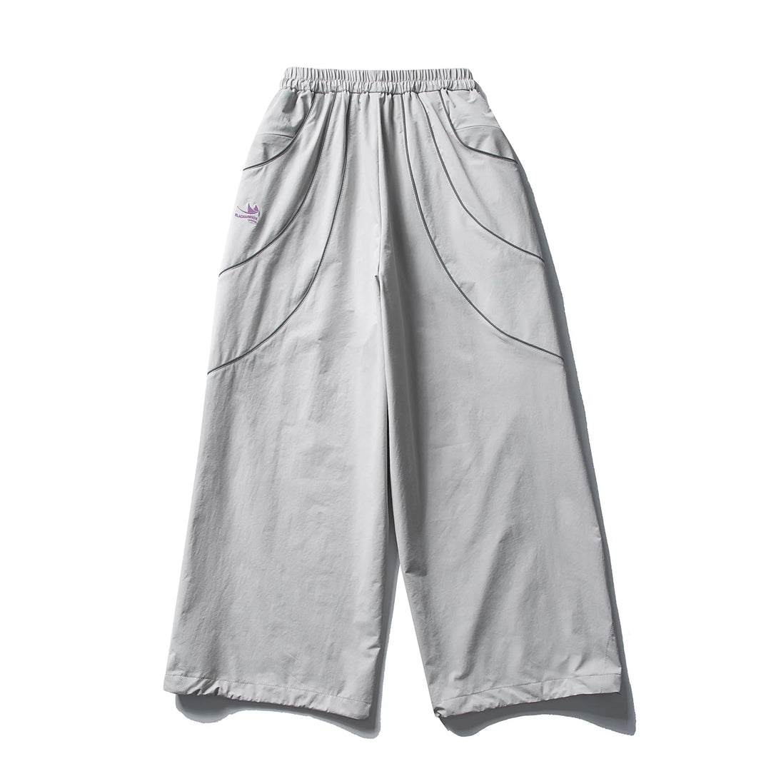 BLACKARMADA Lightweight Techwear Parachute Pants | Windproof & Waterproof Hiking Trousers for Outdoor Adventure