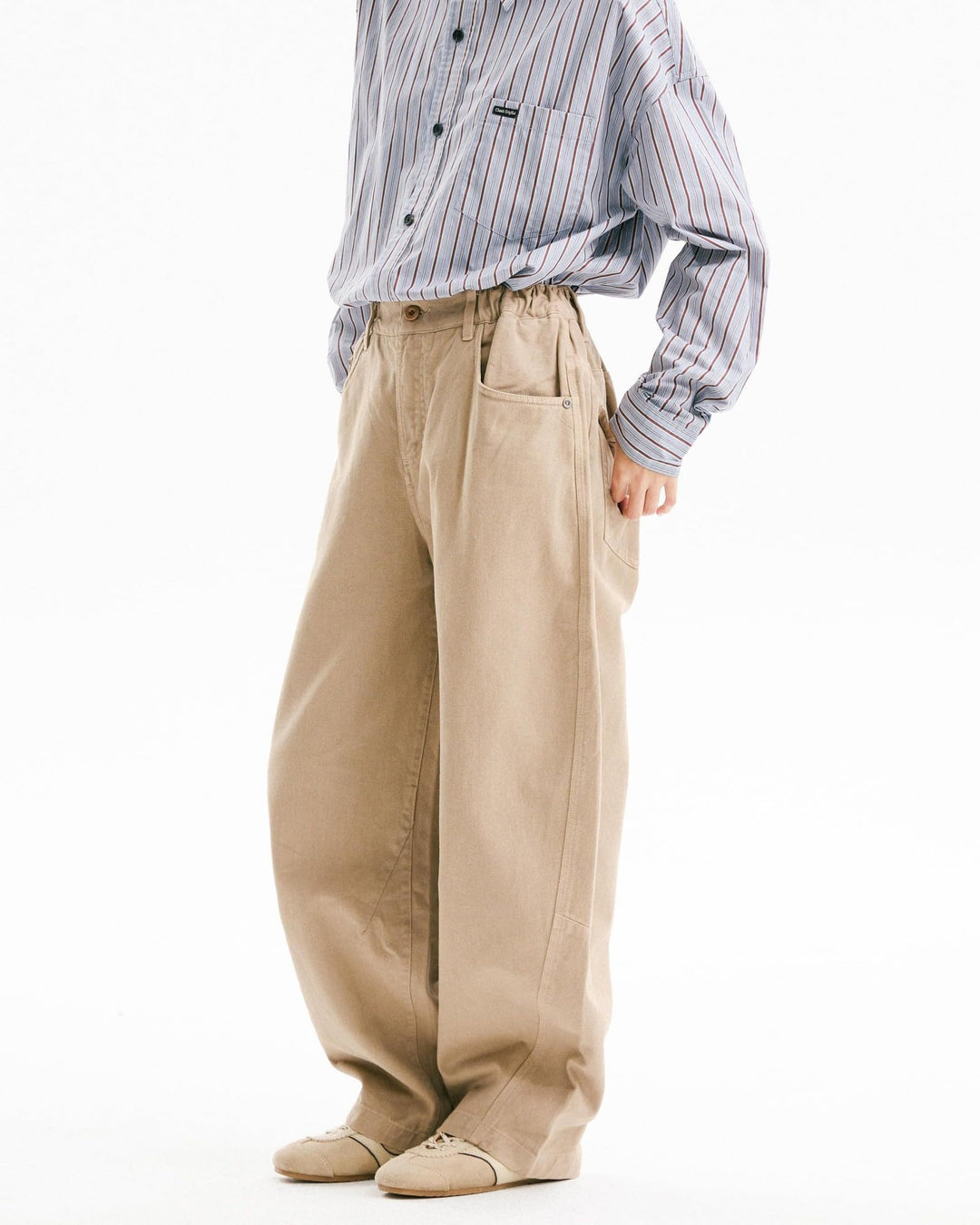 BLACKARMADA Vintage Curved-Leg 5-Pocket Pants for Men & Women, Retro Workwear Trousers