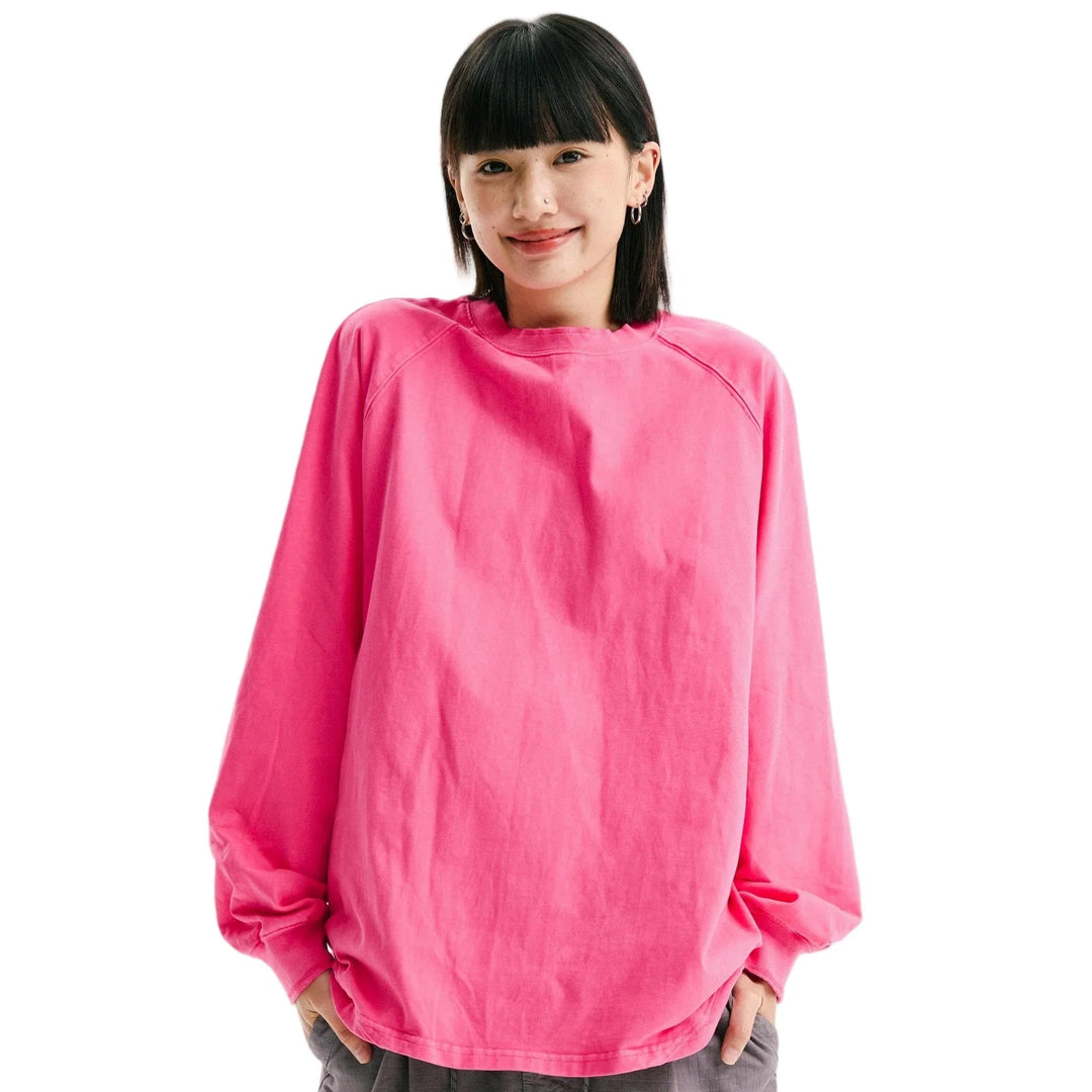BLACKARMADA Vintage Washed Unisex Long Sleeve Tee | Relaxed Fit Cotton Shirt