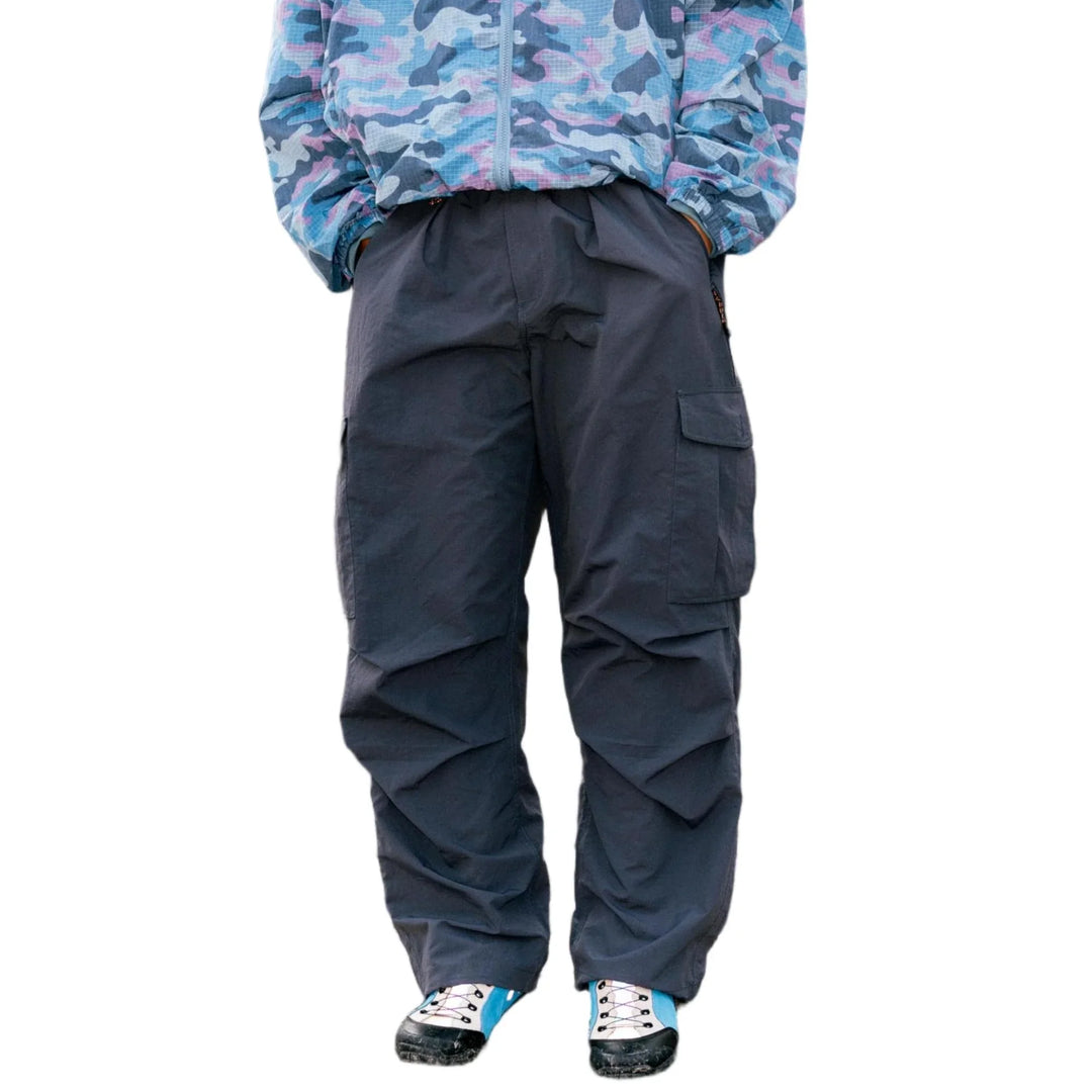 BLACKARMADA Unisex Parachute Cargo Pants ¨CQuick Dry Joggers Lightweight Waterproof Baggy Hiking & Work Pants for Men & Women