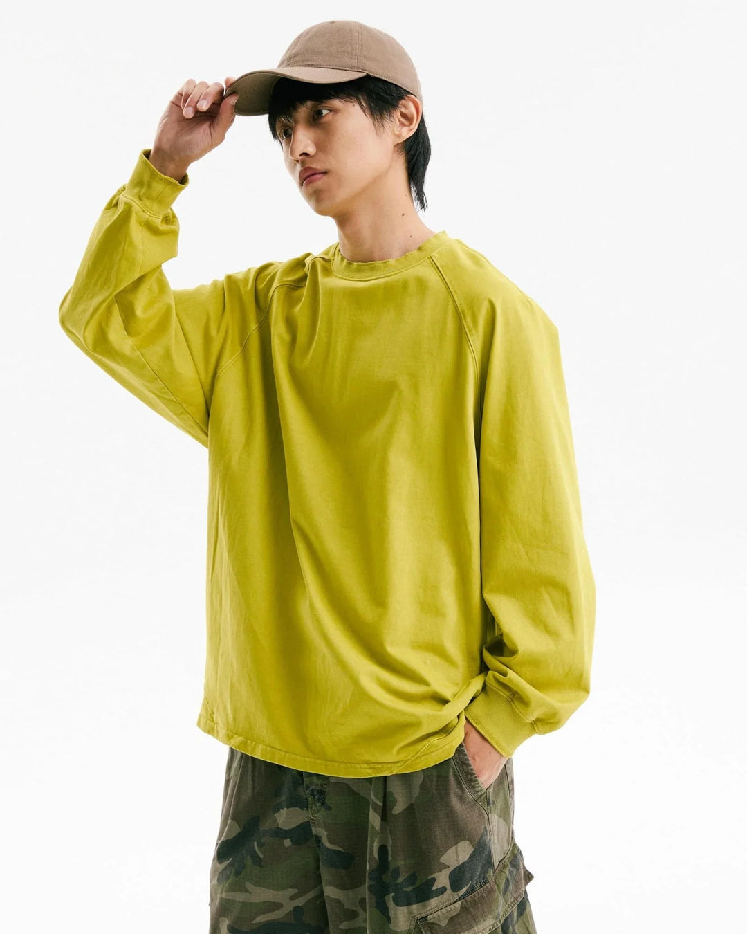 BLACKARMADA Vintage Washed Unisex Long Sleeve Tee | Relaxed Fit Cotton Shirt