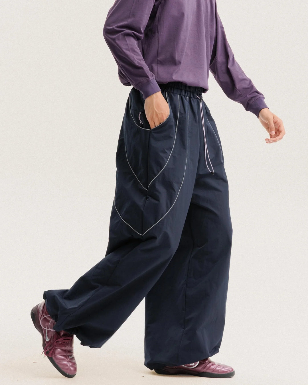 BLACKARMADA Lightweight Techwear Parachute Pants | Windproof & Waterproof Hiking Trousers for Outdoor Adventure