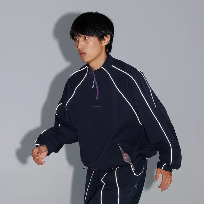 BLACKARMADA Lightweight Windbreaker Pullover Jacket for Men & Women | Water-Repellent & Reflective