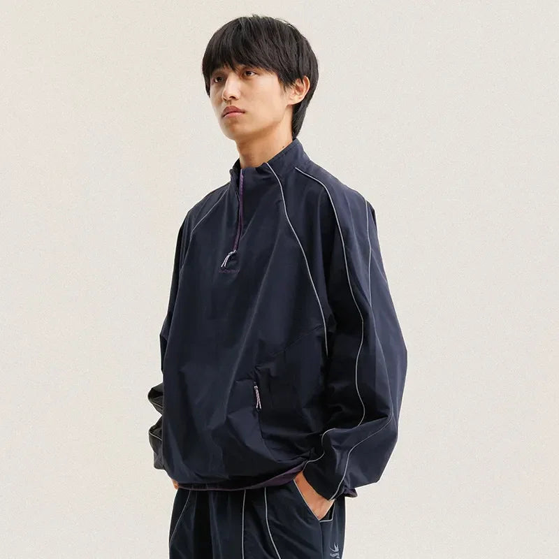 BLACKARMADA Lightweight Windbreaker Pullover Jacket for Men & Women | Water-Repellent & Reflective