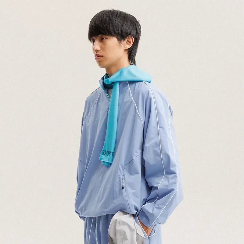 BLACKARMADA Lightweight Windbreaker Pullover Jacket for Men & Women | Water-Repellent & Reflective