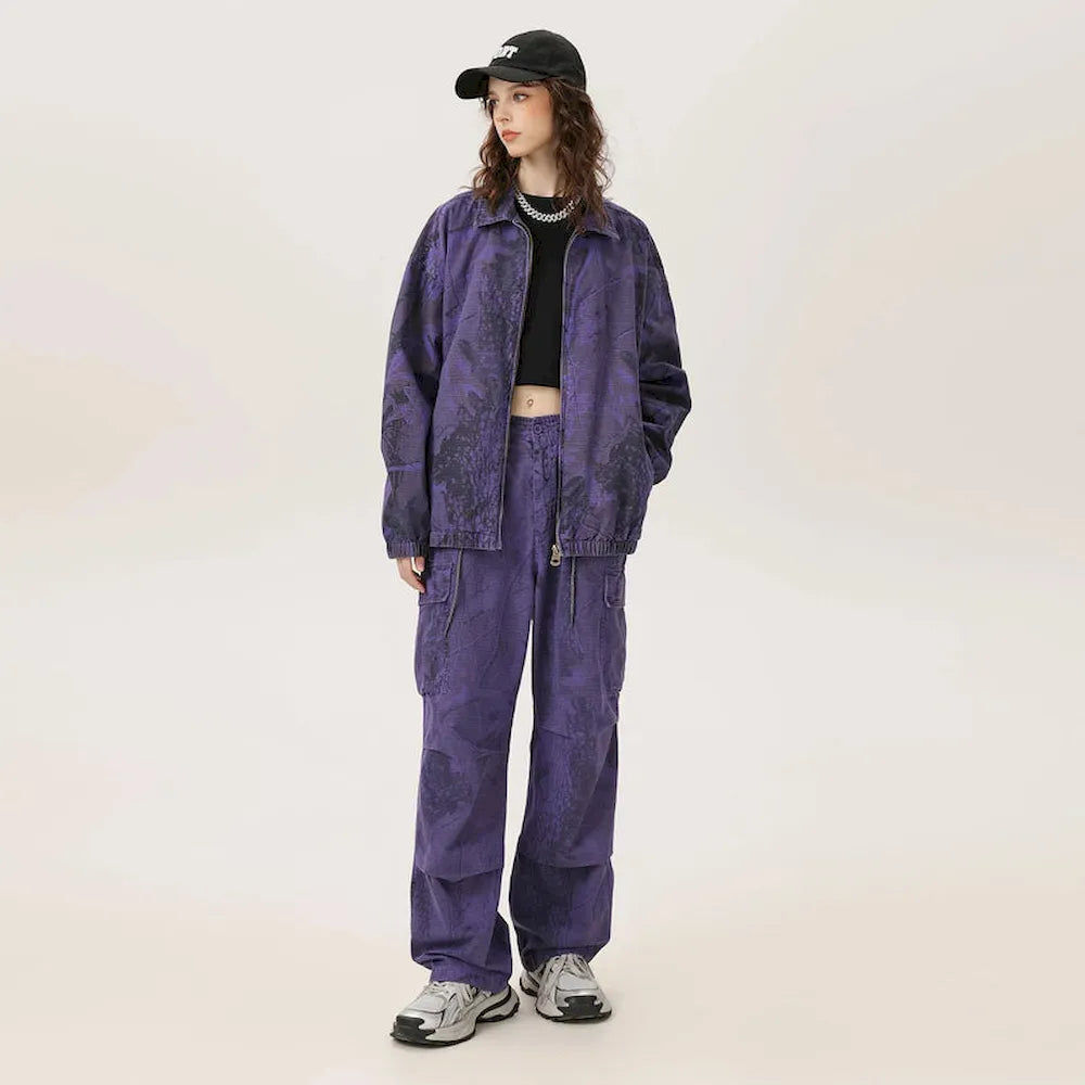 BLACKARMADA Unisex Baggy Cargo Pants – 100% Cotton, Wide Leg Work & Hiking Trousers