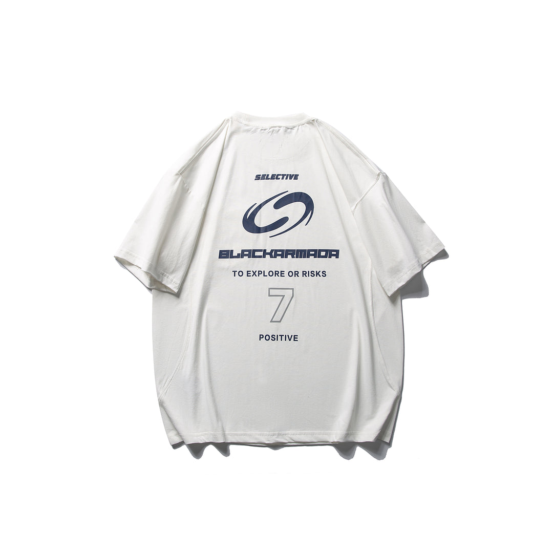 BLACKARMADA Reflective Graphic T-Shirt | Pocket Tee with Back Print for High Visibility