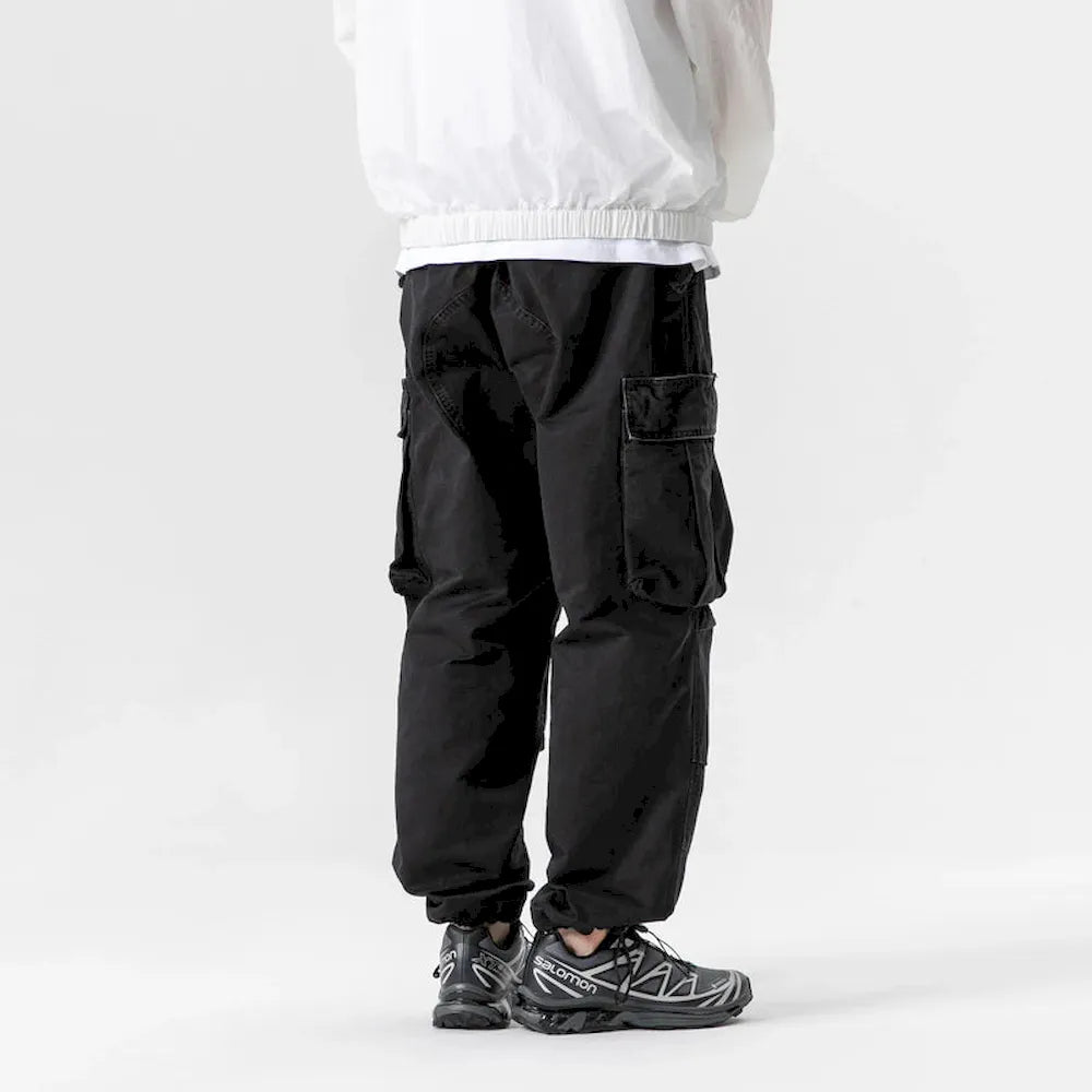 BLACKARMADA Unisex High-Waisted Baggy Cargo Pants - Stretch, Wide Leg, for Men & Women