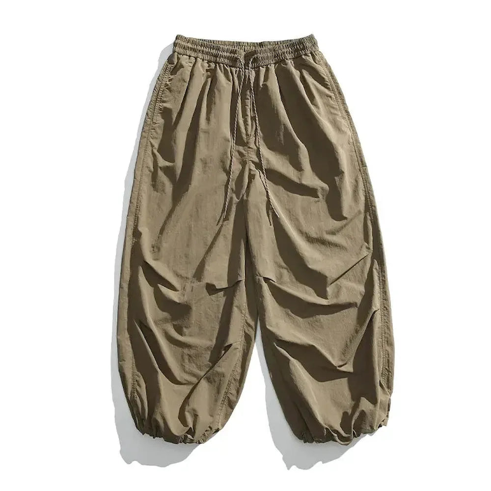 BLACKARMADA Unisex Baggy Paratrooper Pants – Lightweight Y2K Track Pants, Wide Leg