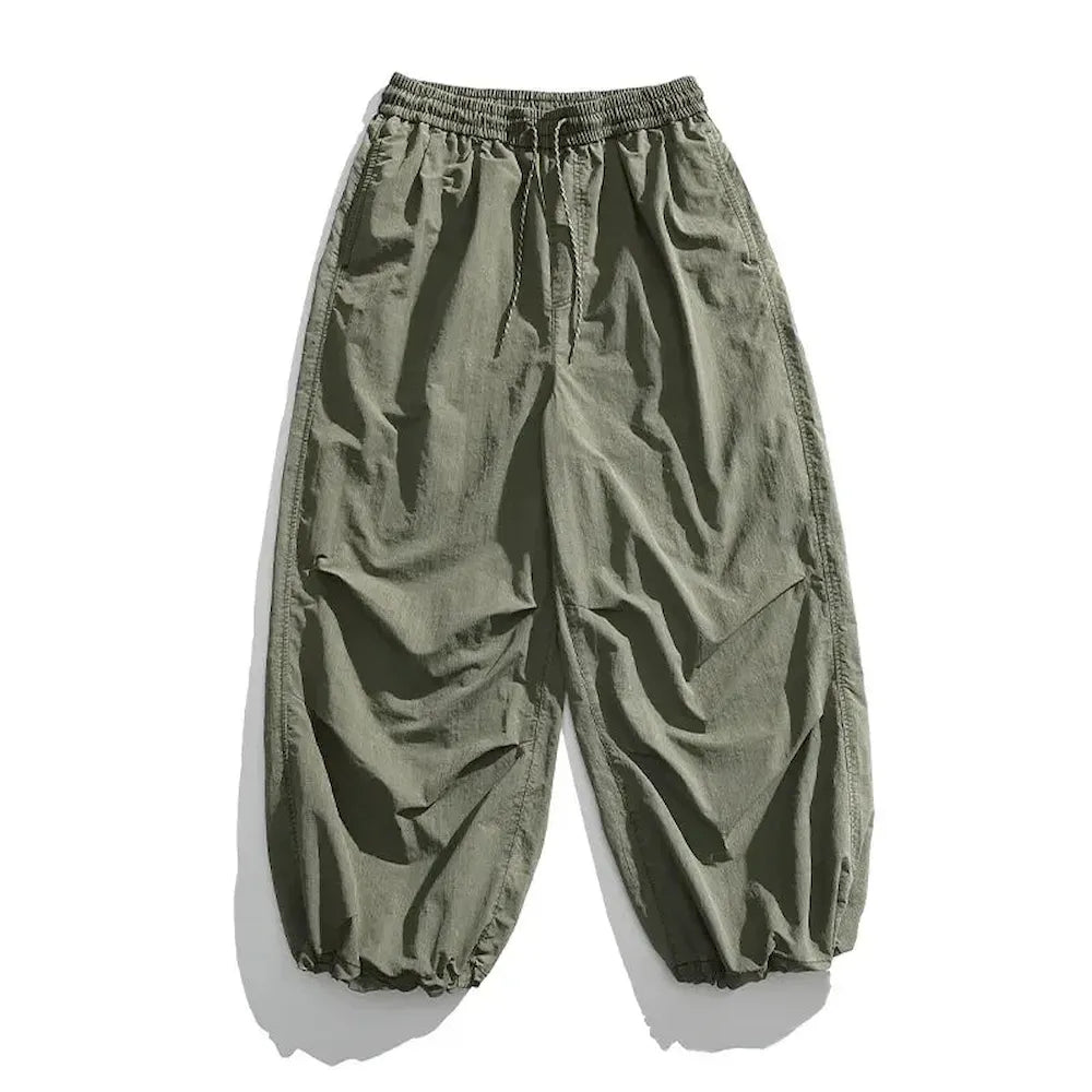 BLACKARMADA Unisex Baggy Paratrooper Pants – Lightweight Y2K Track Pants, Wide Leg